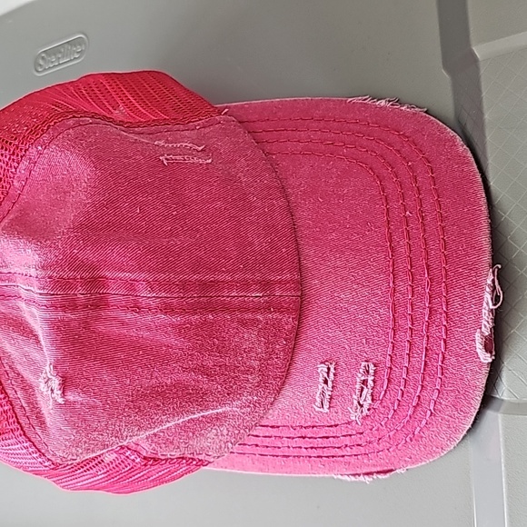 CC Boutique Accessories - NWT CC Pink ponytail hat